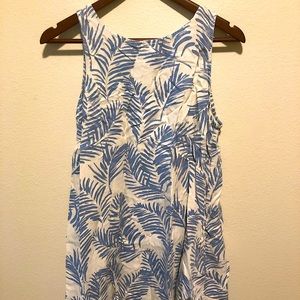Velvet Heart. MIDI sun dress palm print. Size L